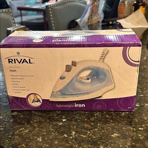 NEW in box, Rival Lightweight Iron - adj temp, steam/dry, pump spray